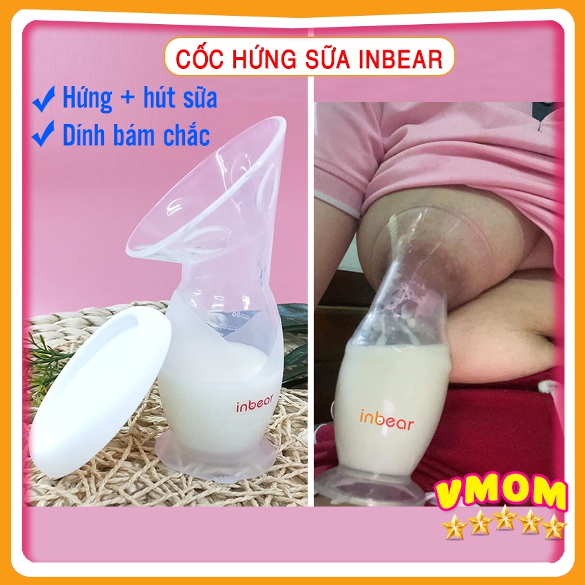 Cốc Hứng Sữa Silicon INBEAR (IBC-7100), Phễu Hứng Sữa Và Hút Sữa, Dính Bám Chắc, Lực Hút Mạnh