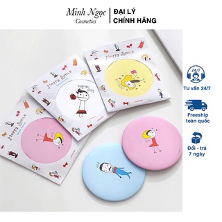 Gương mini dễ thương trang điểm hàn quốc - gương tròn mini bỏ túi