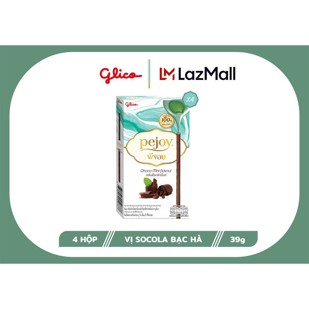 Combo 4 hộp Bánh Que Pejoy Nhân Kem Choco Mint 39G