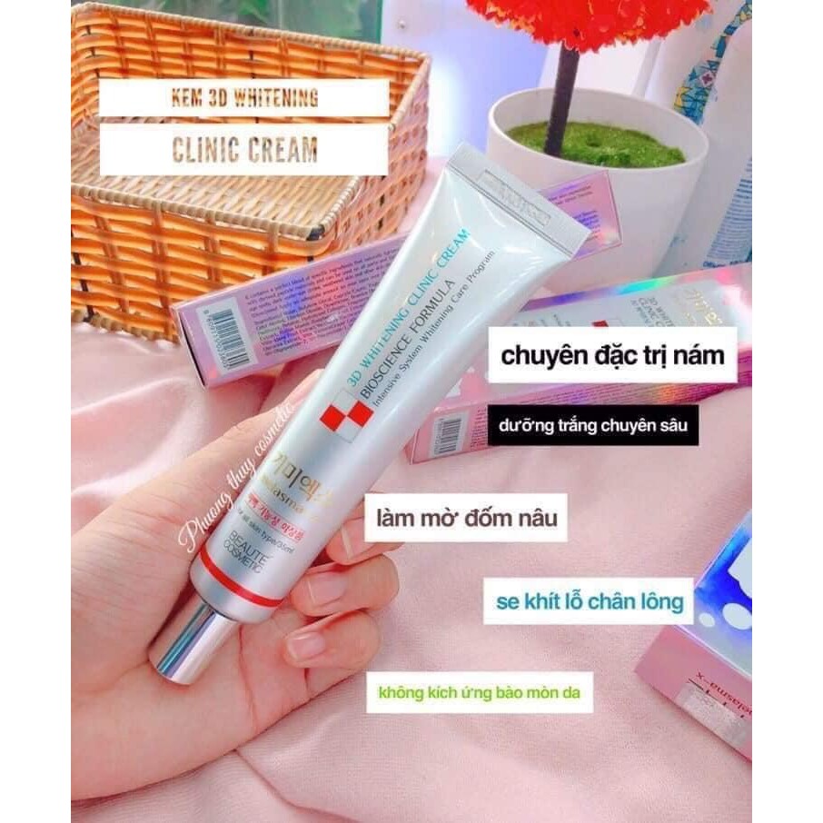 kem giảm thâm nám, tàn nhang 💖FREESHIP💖kem giảm thâm nám  melasma-x 3d whitening clinic cream