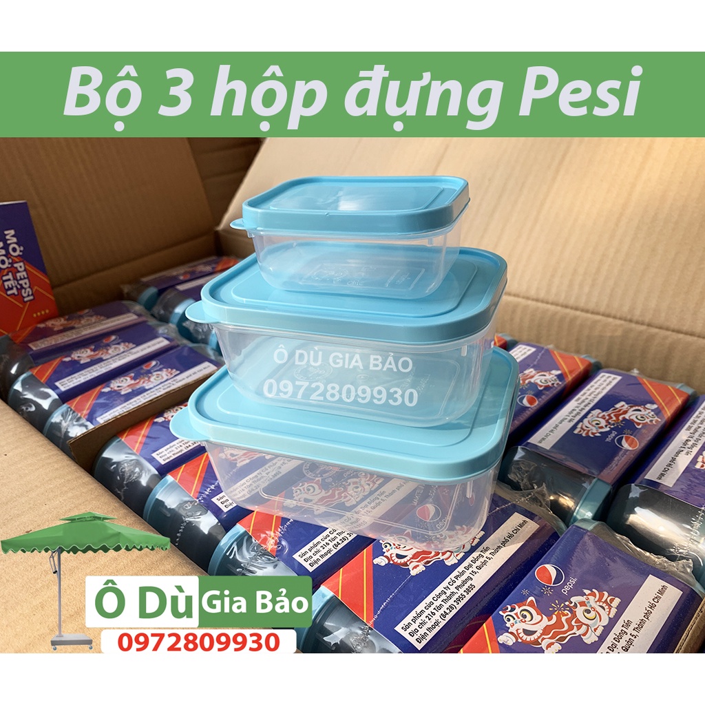 BỘ 3 HỘP NHỰA PE SI ĐỰNG TRÁI CÂY, THỨC ĂN