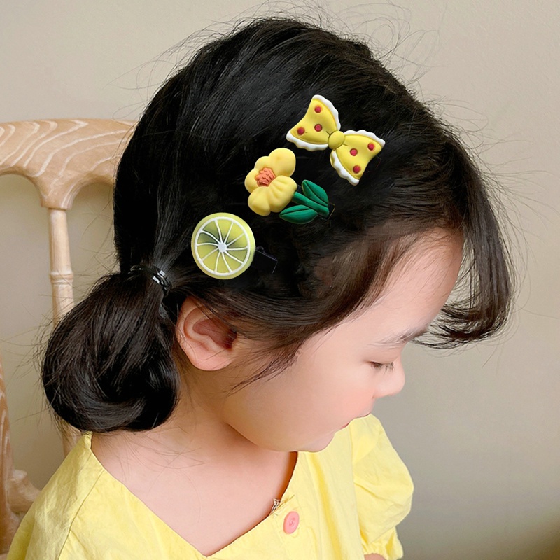 Set 10 Kẹp Tóc Hình Hoạt Hình Mini Dễ Thương Cho Bé Gái