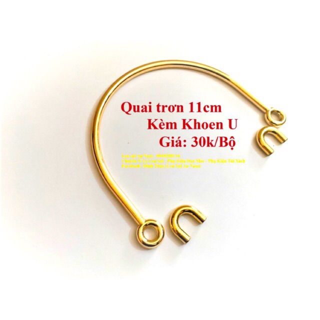 Quai Trơn 11cm kèm Khoen U (đẹp)