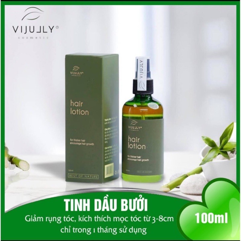 Xịt dưỡng tóc hair lotion, Tinh dầu bưởi Vijully, Ngăn Ngừa Rụng Tóc, Kích Thích Mọc Tóc, 100ml