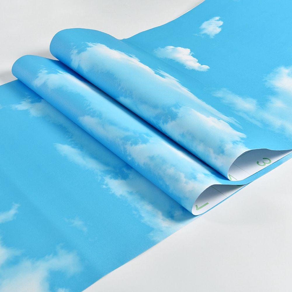 Đề Can PVC Dán Tường Tự Dính Chống Nước Hình Bầu Trời Xanh Trang Trí Nhà Cửa