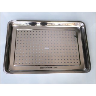 Khay inox 40x60 sâu 5 đục lỗ