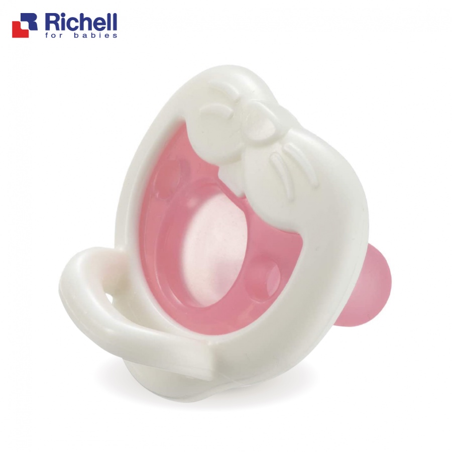 Ty Ngậm Silicone cho bé hình Thỏ con Richell (3+ tháng) - ty ngậm trẻ em - Ti giả