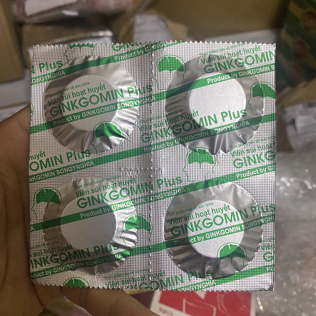 Hoạt huyết Ginkgomin Plus Dạng Sủi Hộp 20 Viên - Giảm Đau Đầu, Căng Thẳng Từ Ginkgo Biloba, Giảo Cổ Lam và magie