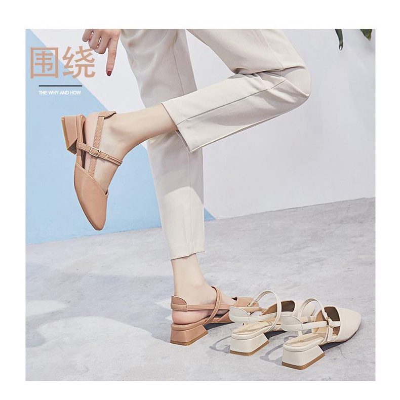 Giày cao gót bít mũi, giày búp bê 4 cm phong cách Vintage - Youmei Store D02