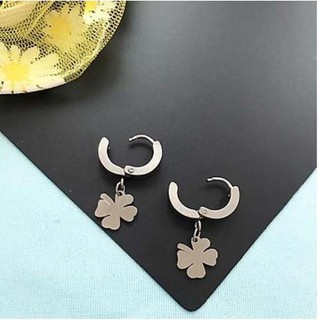 Khuyên tai cỏ 4 lá may mắn thời trang unisex