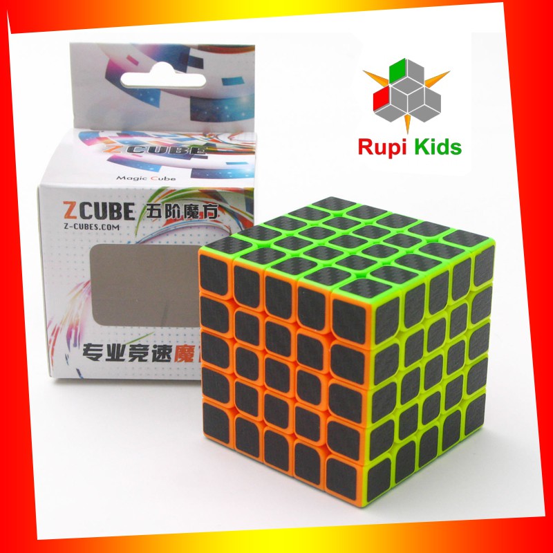 Rubik 5x5 ❤️Carbon Z-Cube❤️ Fibre sticker 5x5x5