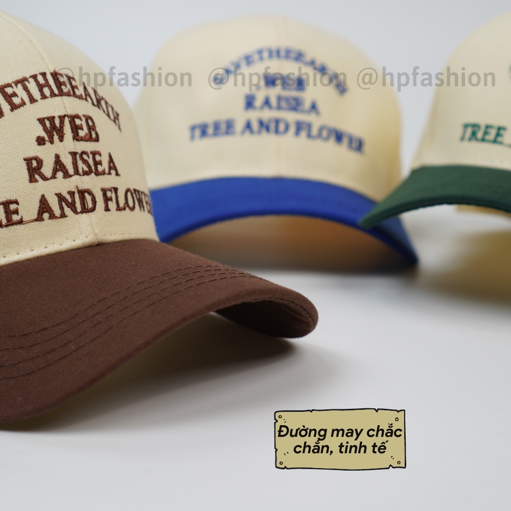 Mũ lưỡi trai ❤️ Nón kết phối màu thêu chữ SAVE THE EARTH chất kaki cao cấp form unisex nam nữ N91 - Happy Style