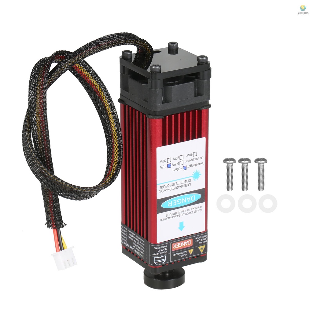 Mô Đun Laser 5.5W 450nm Đầu Laser Có Thể Điều Chỉnh Độ Chính Xác Cao Bằng Nhựa Acrylic / Da / Gỗ Cho Máy Khắc Laser