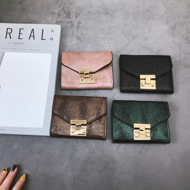 VN22H72 VÍ NỮ NGẮN BÓP TIỀN MINI VINTAGE NHÃ NHẶN PHỤ KIỆN THỜI TRANG VN22H72 | BigBuy360 - bigbuy360.vn