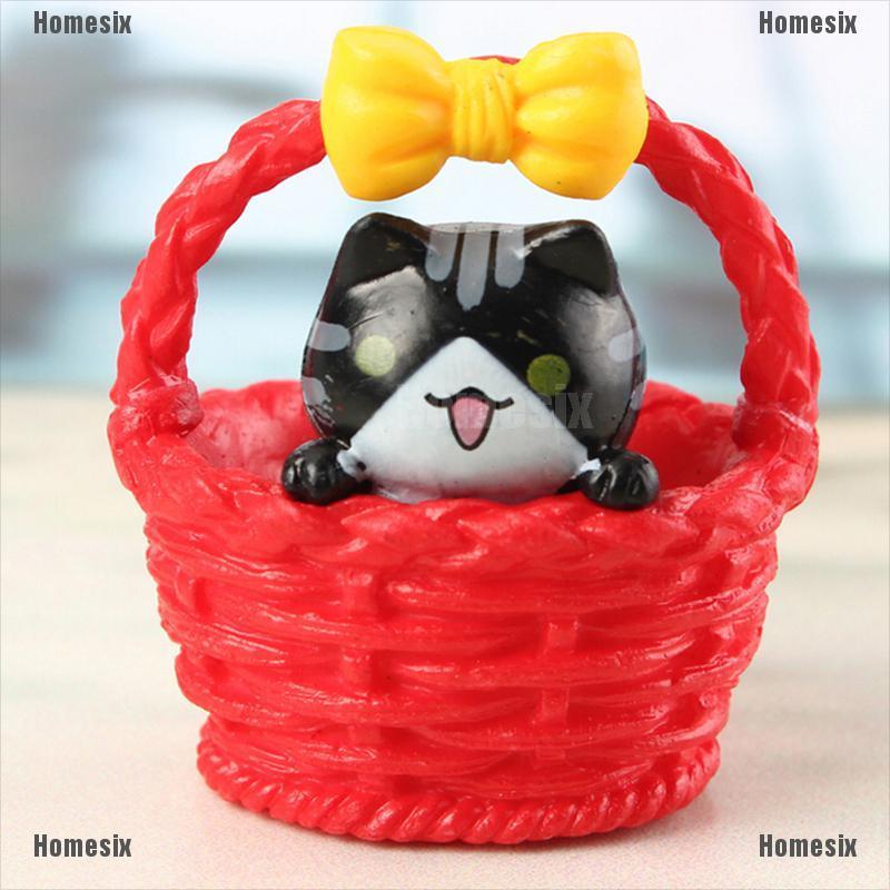 [zHMSI] Garden Cat Ornament Miniature Figurine Resin Craft Plant Fairy Dollhouse Decor TYU