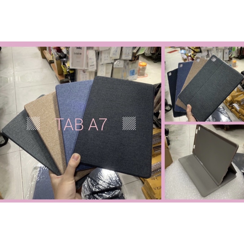 Bao da samsung Tab A7 T500 T505 dẻo vải chống trầy xước siêu bền