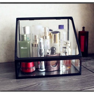 Khay đựng mỹ phẩm có nắp Trắng Đen