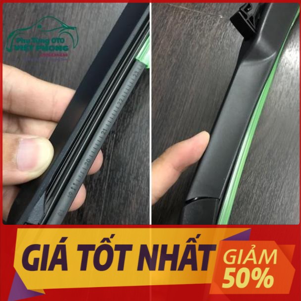 Gạt mưa silicone 3 khúc ngàm U cho xe hơi