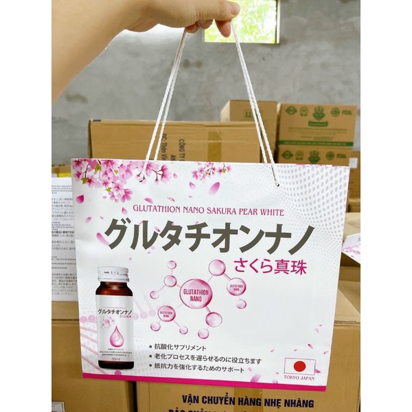 Nước uống Glutathion Nano Sakura Pear White - Trắng da, đẹp da, cải thiện làn da