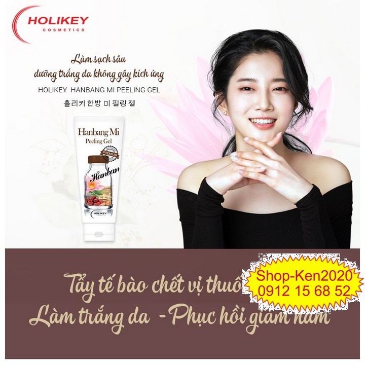 Gel tẩy da chết Holikey White Peeling Gel 100ml, tẩy tế bào chết da mặt và toàn thân