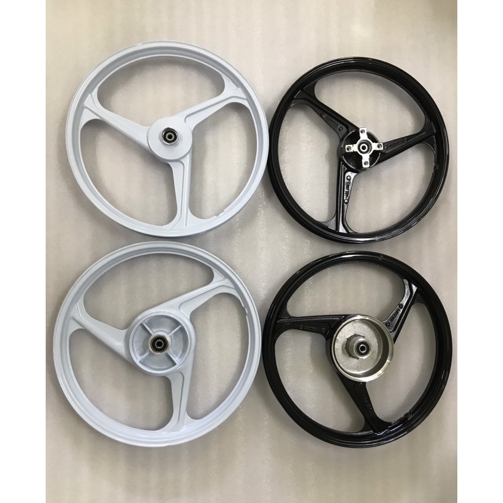 2 Màu ĐEN & TRẮNG - Mâm 3 Cây 4 lỗ gắn Xe SIRIUS bảng 1.4-1.6 loại 1 Đĩa Trước 1 Đùm Sau - Gắn Như Zin lên xe BAO NGẦU