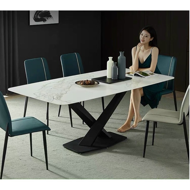Bộ bàn ăn đẹp, hiện đại ( 1 bàn mặt đá 1,2m và 4 ghế)