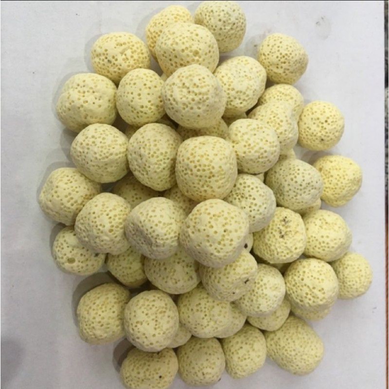100g Sứ bi hoa mai vàng | sứ bi - vật liệu lọc bể cá, bể thủy sinh loại tốt
