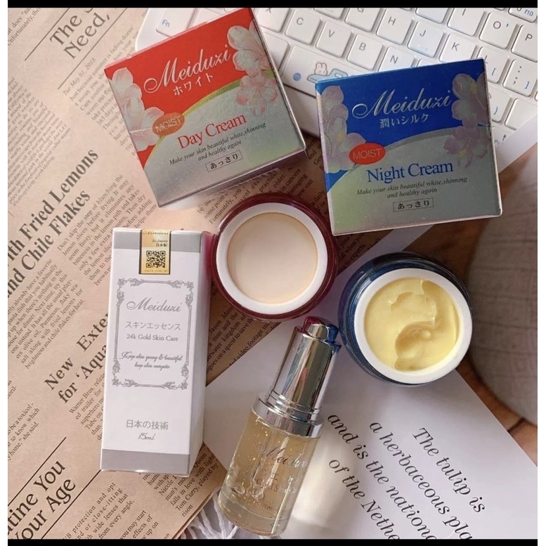 Bộ sản phẩm kem face ngày đêm Tem HP và serum Meiduzi nhật
