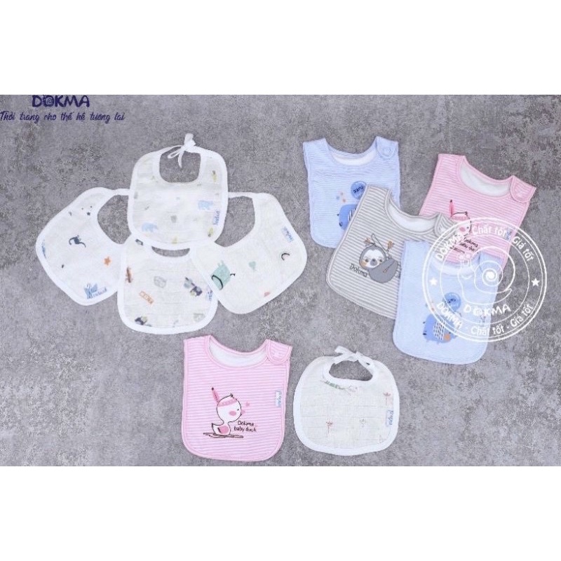 Yếm cotton cài khuy Dokma