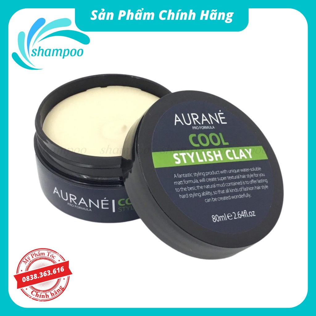 Sáp vuốt tóc Aurane Cool Stylish Clay 80ml tạo kiểu tóc nhập khẩu Pháp