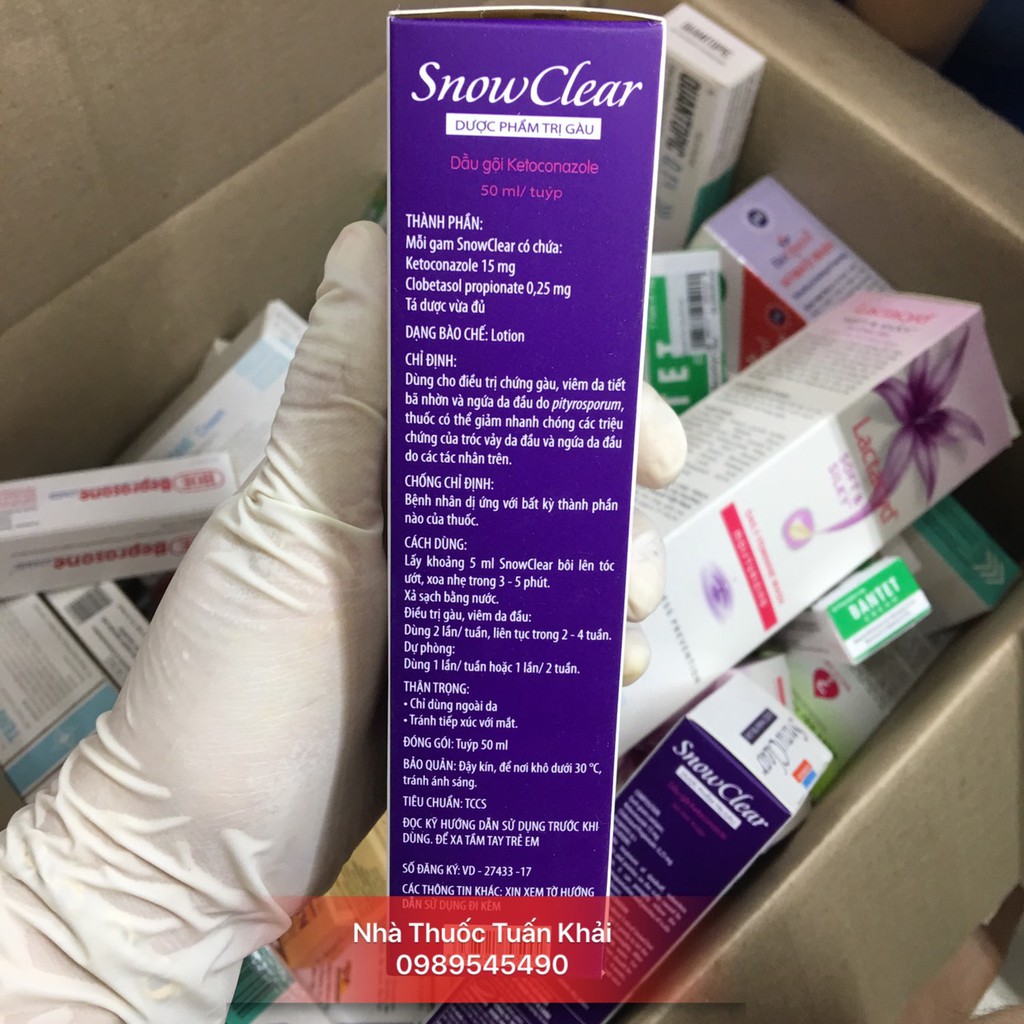 Nước Gội Đầu SNOW CLEAR - Ngứa Da Đầu - Gầu - Nấm - 50ml | BigBuy360 - bigbuy360.vn