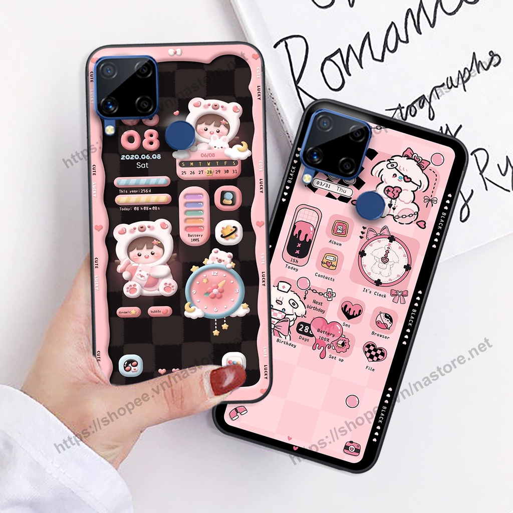 Ốp lưng Realme C12 / Realme C15 / Realme C17 / Realme 7I gấu, đồng hồ dễ thương cute giá rẻ