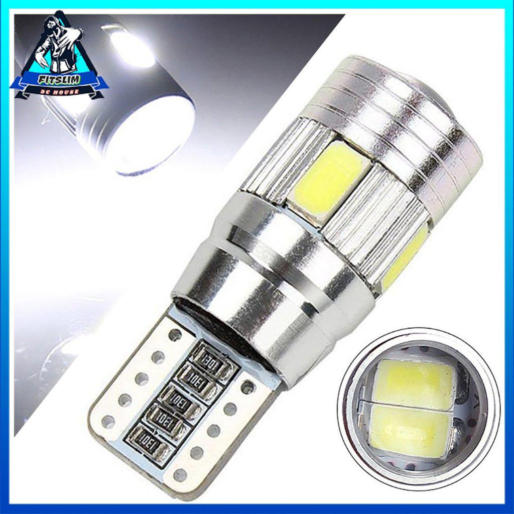 Bóng đèn led T10 5630 6SMD W5W 12V gắn đuôi xe hơi