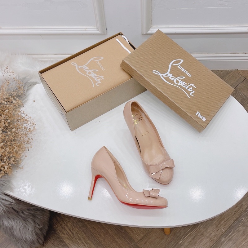 Đầm nơ dáng mũi tròn