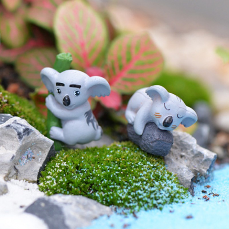 Set 4 mô hình gấu Koala mini trang trí sân vườn