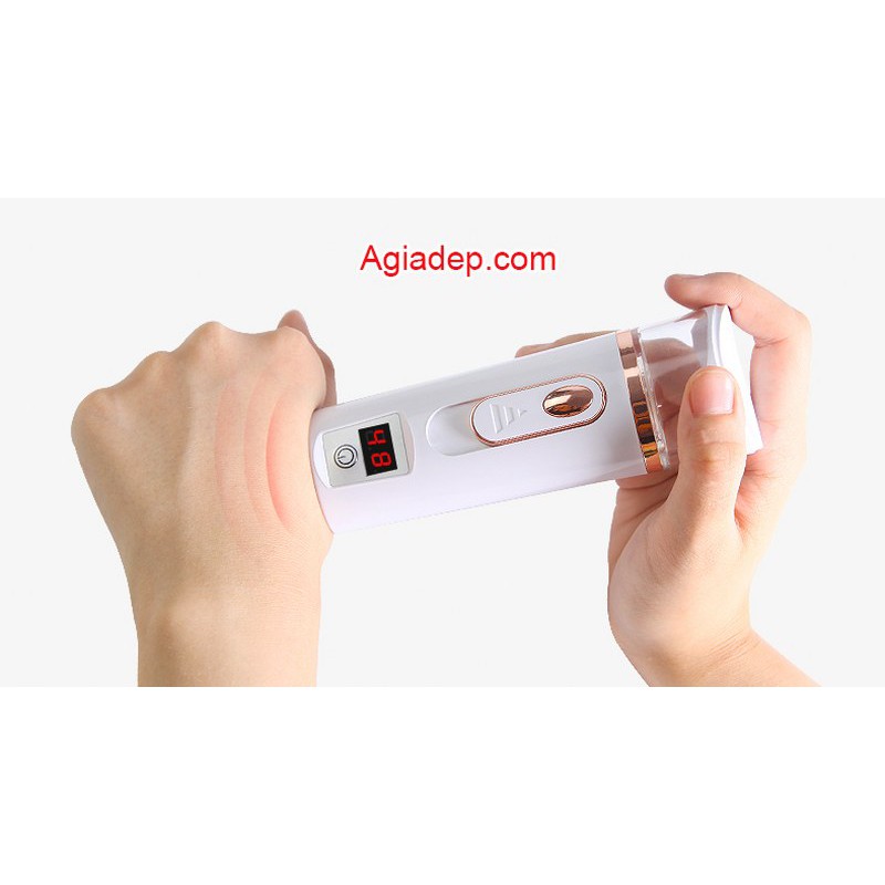 Máy xông hơi mặt Mimi (Có LED đo độ ẩm da) Giúp mịn da, trị mụn, hỗ trợ trang điểm cho bạn gái đẹp hơn - Agiadep.com