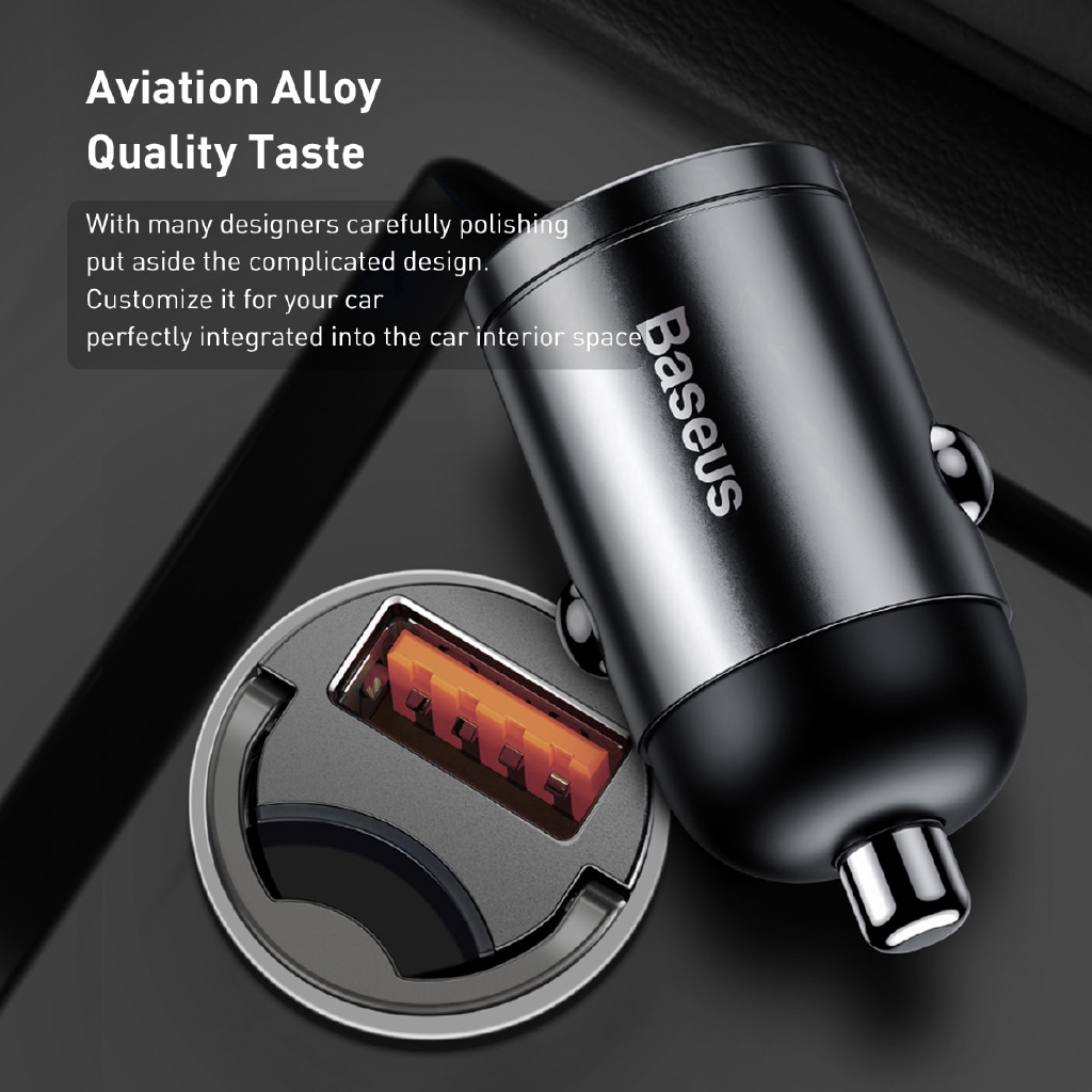 Tẩu Sạc Điện Thoại Baseus Hỗ Trợ Sạc Nhanh QC 4.0 USB 3.0 5A Cao Cấp Cho Xe Hơi