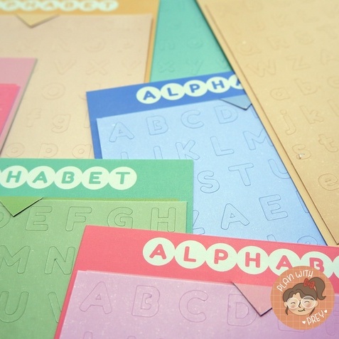 Sticker Alphabet bảng chữ cái trang trí sổ, bullet journal, toploader | Designed by Plan With Prey