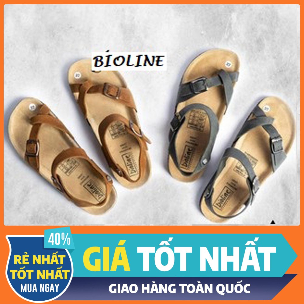 [DA BÒ THẬT] D14-Dép Sandal da bò quai chéo, xỏ ngón – BIOLINE Store