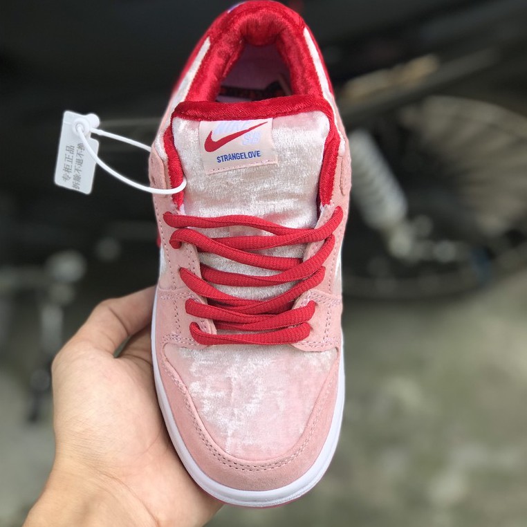 ✔️Giày SB Dunk Low StrangeLove Skateboards Hồng Đỏ Fullbox✔️