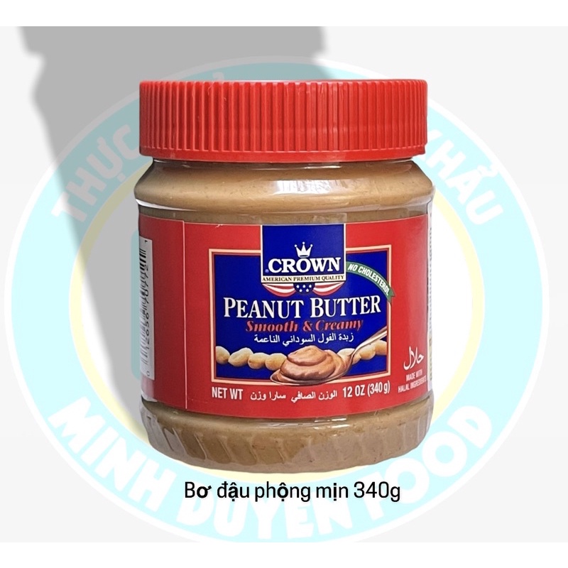 Bơ đậu phộng mịn lọ to Crown - Bơ mịn Crown 340g Tp Minh Duyên