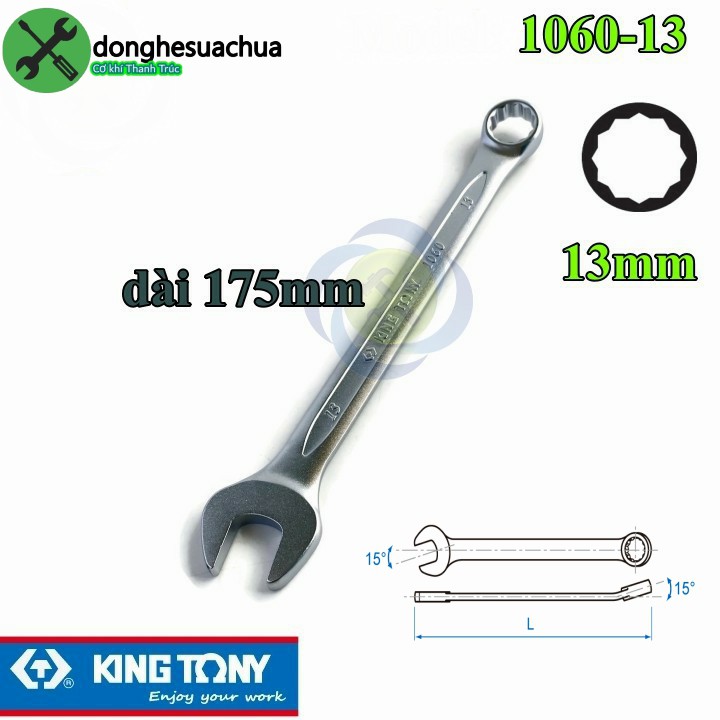 Cờ lê vòng miệng 13mm Kingtony 1060-13 dài 175mm