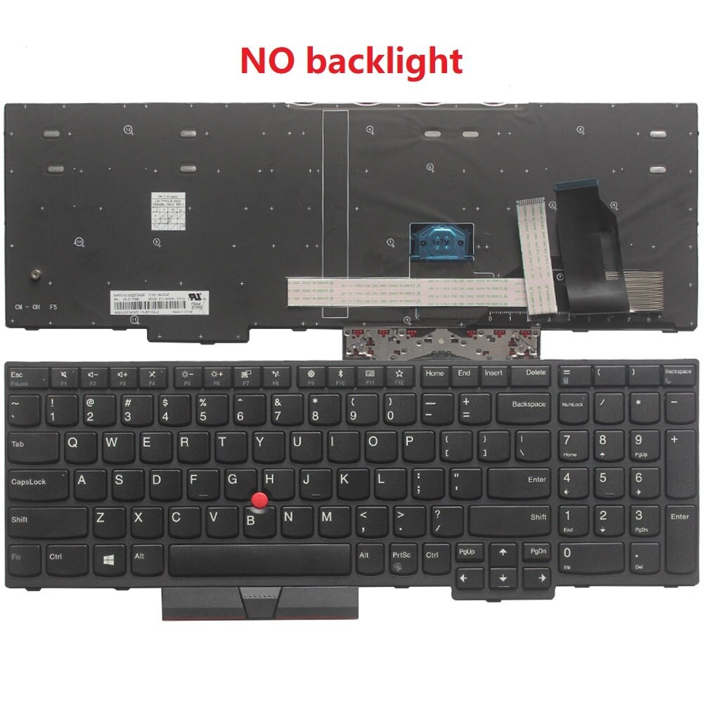 Bàn phím laptop MỚI của Mỹ cho Lenovo ThinkPad E580 E585 L580 P52 P72 E590 Bàn phím US