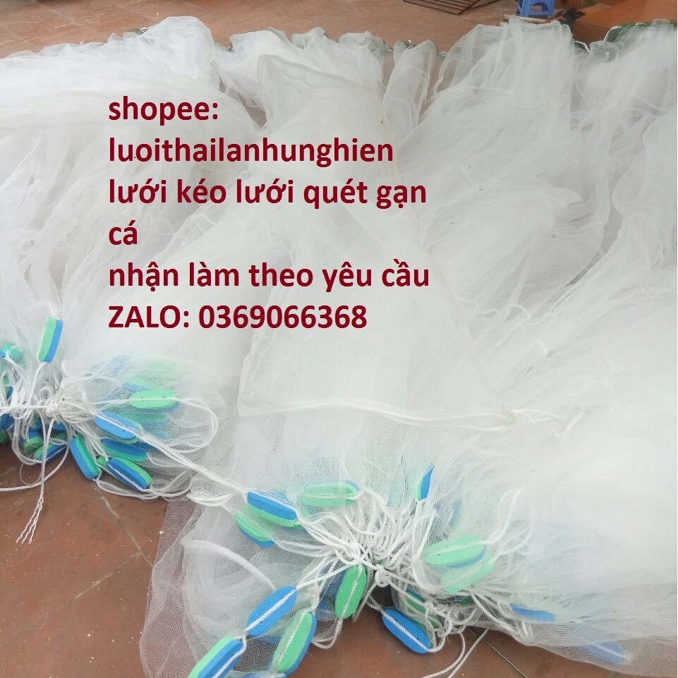 Lưới keo cá, Lưới quét vét cá, lưới cước thái lan cao 2m dài 30m thông số lưới cước  chá thái lan dây dặn bên bỉ