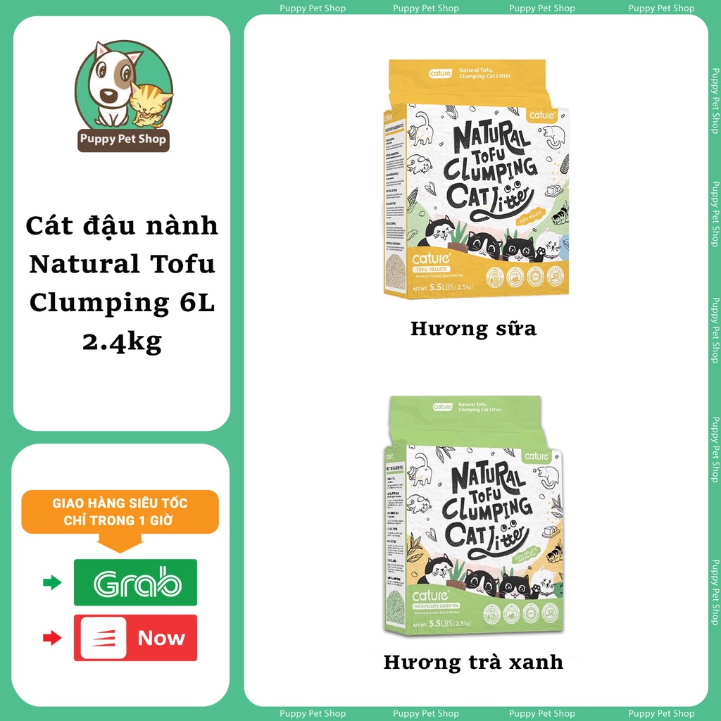 Cát vệ sinh hữu cơ cho mèo Cature Natural Tofu Clumping