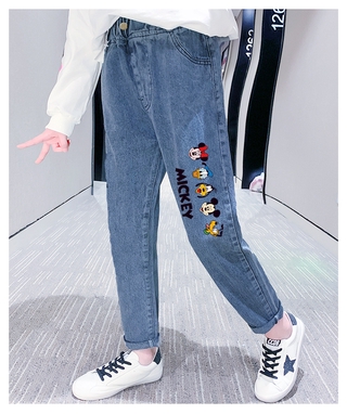 Quần Jean Denim Dễ Thương Cho Bé Gái Từ 3-11 Tuổi