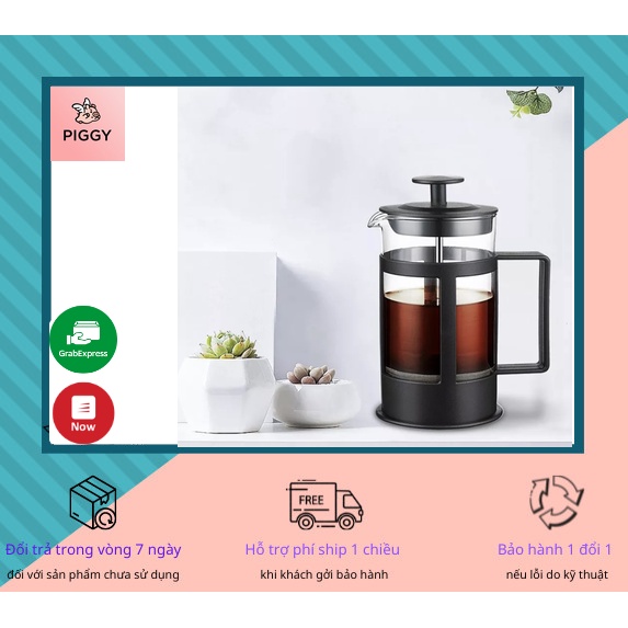 Bình pha cafe ấm trà Pha trà chuẩn kiểu Pháp - 350ml - Piggyy