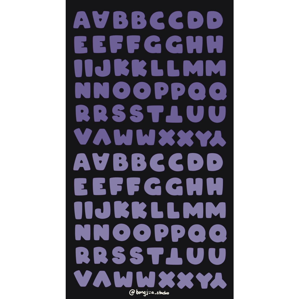 Sticker trang trí Two Toned Alphabet Bongjua Studio