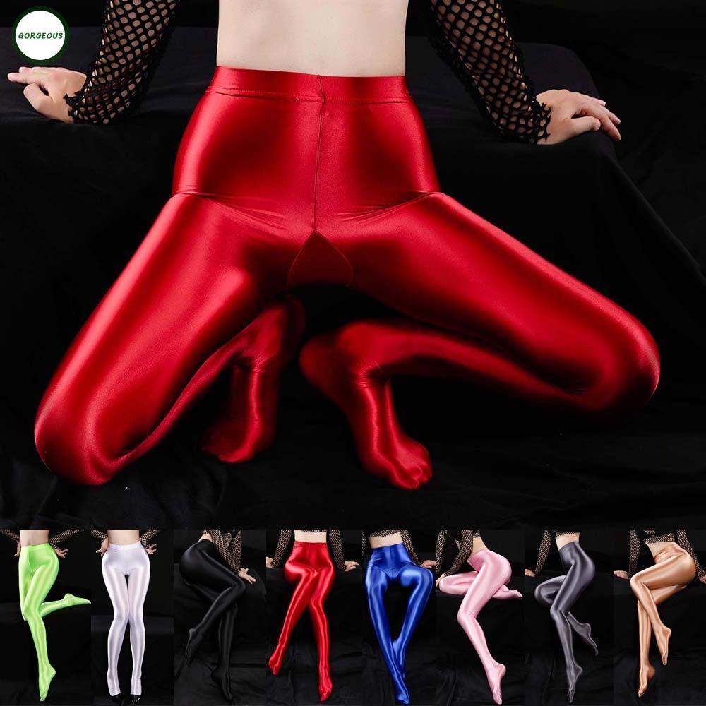 GORGEOUS~Women Pantyhose Wetlook Casual Clubwear Dancewear Tights Anti-Hook Elastic
