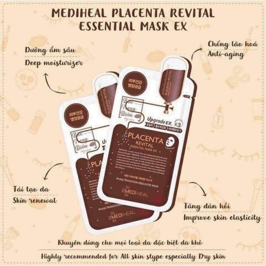 Mặt nạ giấy Mediheal dưỡng trắng da giảm mụn tái tạo ohục hồi da 24ml